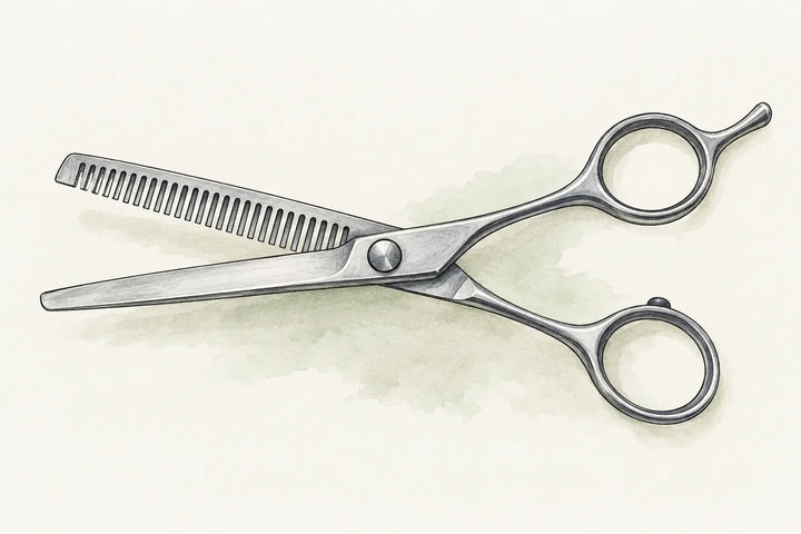 Illustration : ciseaux à effiler