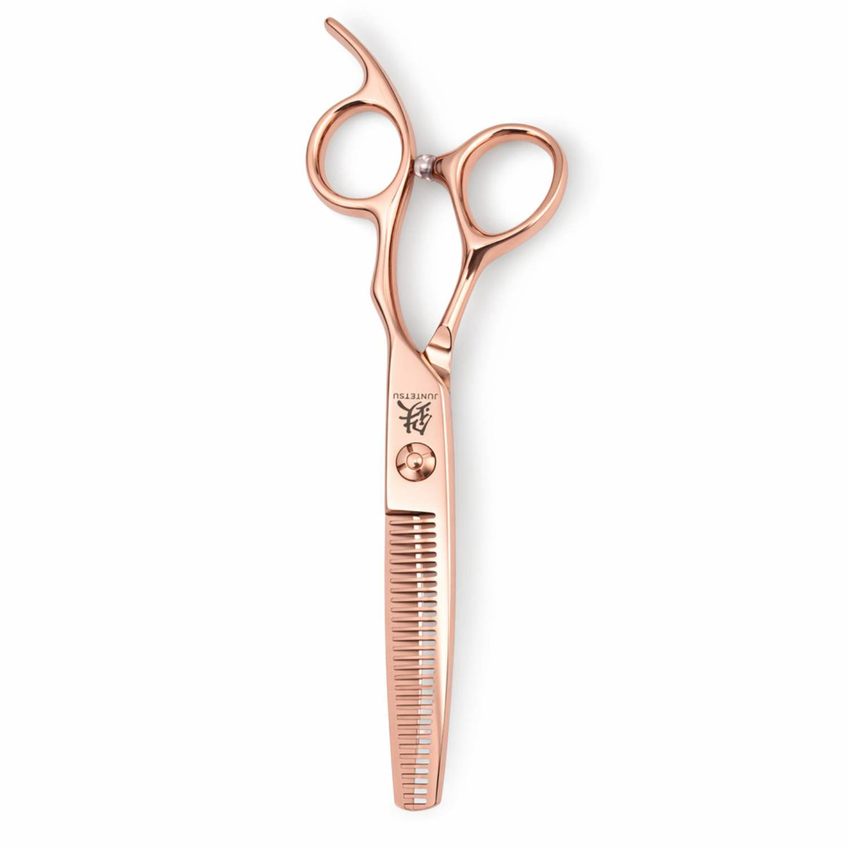 Ensemble de Ciseaux Or Rose Juntetsu VG10 Pro — Coupe & Effilage - ciseaux à effiler, vue de face
