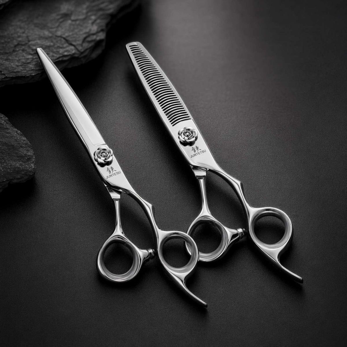 Ensemble de Ciseaux Rose Édition Limitée Juntetsu — Coupe & Effilage