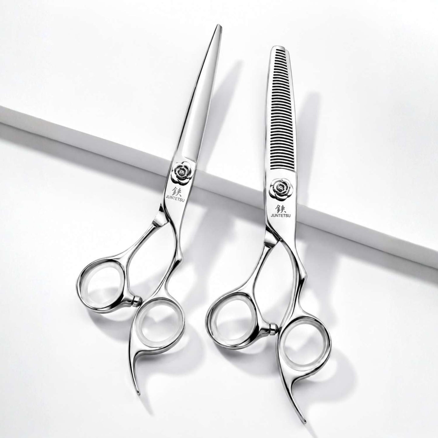 Ensemble de Ciseaux Rose Édition Limitée Juntetsu — Coupe & Effilage