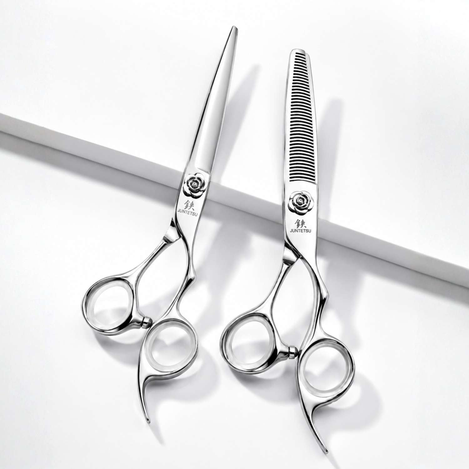 Ensemble de Ciseaux Rose Édition Limitée Juntetsu — Coupe & Effilage
