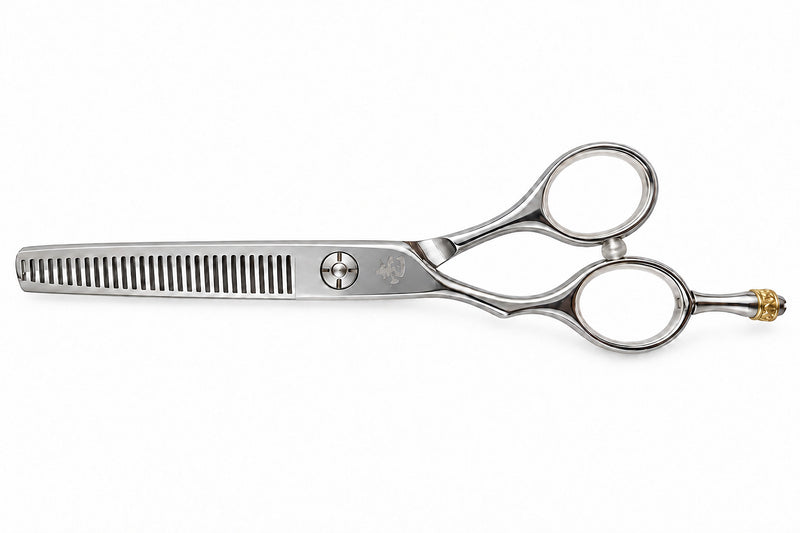 Ciseaux à effiler gaucher Ichiro Crown, 6 pouces à dents en V (SKU: ICH-CRN-LT60)
