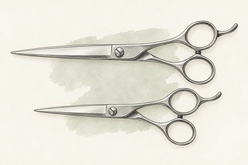 Illustration : deux paires de ciseaux de longueurs différentes