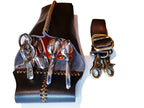 Etui en cuir marron Dusk pour quatre paires de ciseaux de coiffure