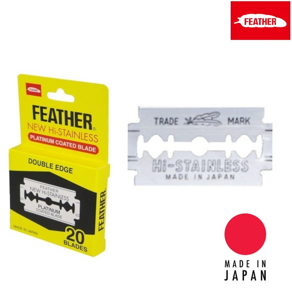 Lames de rechange double tranchant Feather Japon Hi-Stainless