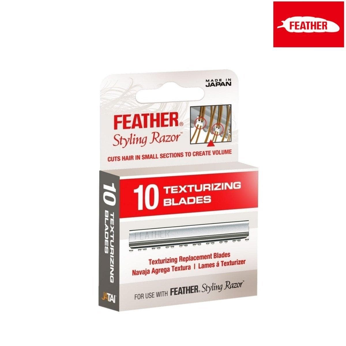 Lames de texturisation et d'effilage Feather pour rasoir de coiffage