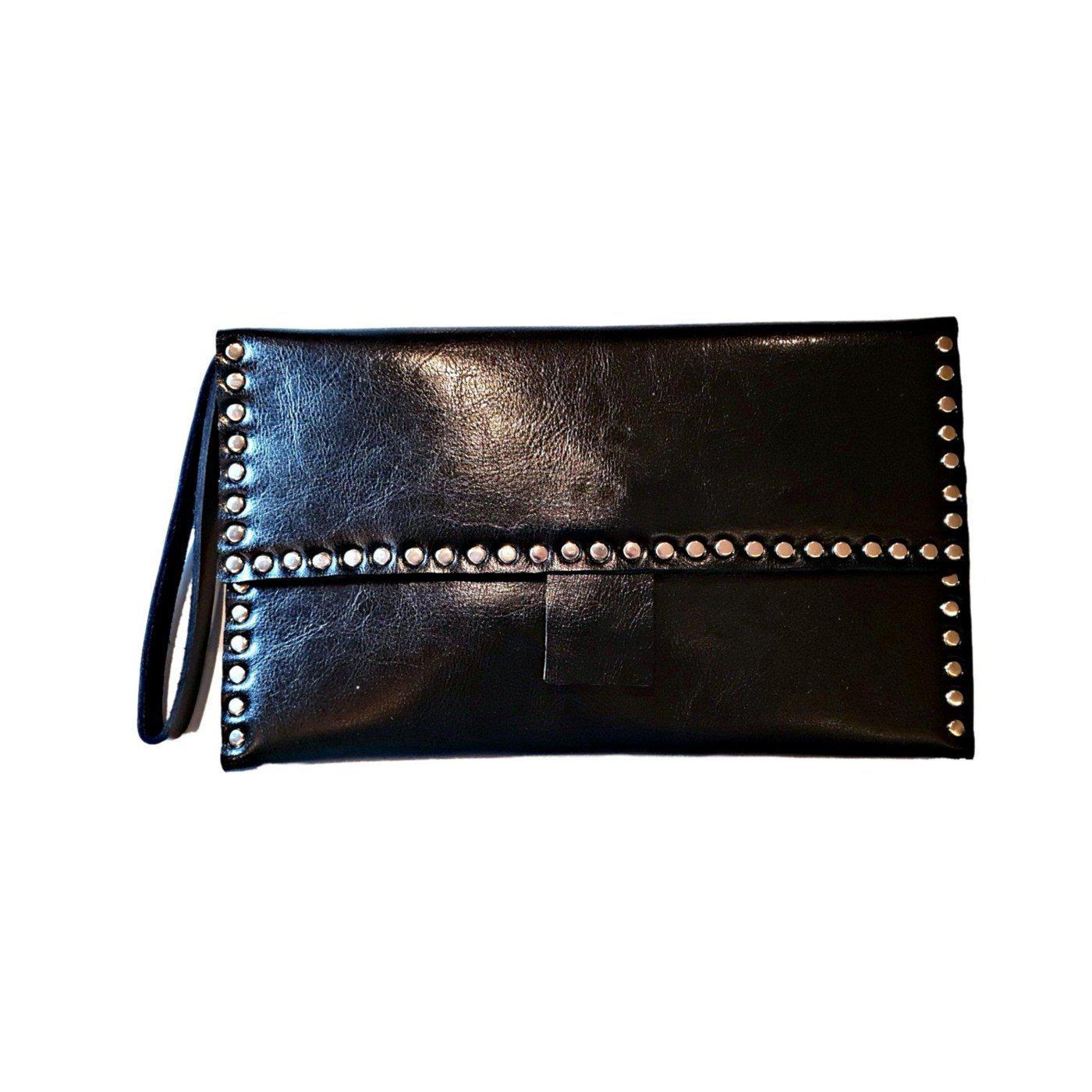 Pochette en cuir noir Tetsu pour quatre paires de ciseaux