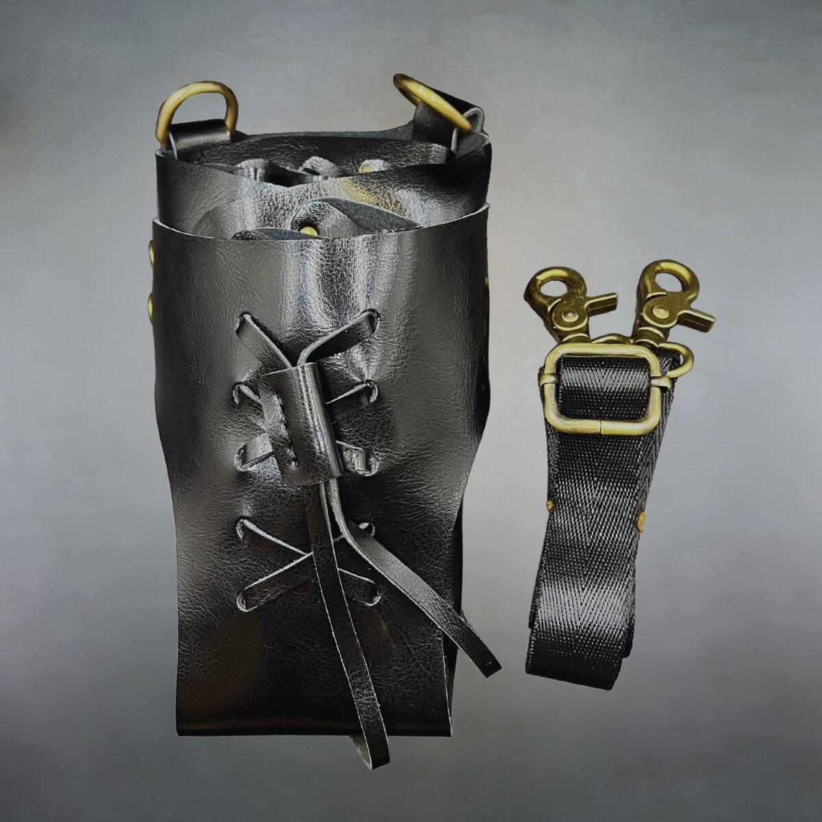 Holster à Ciseaux en Cuir Lacé Juntetsu — 6 Poches