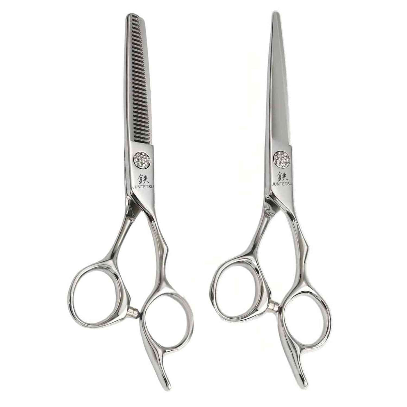 Ensemble de Ciseaux Crystal Elite Offset Juntetsu VG10 — Coupe & Effilage