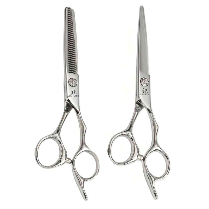 Ensemble de Ciseaux Crystal Elite Offset Juntetsu VG10 — Coupe & Effilage