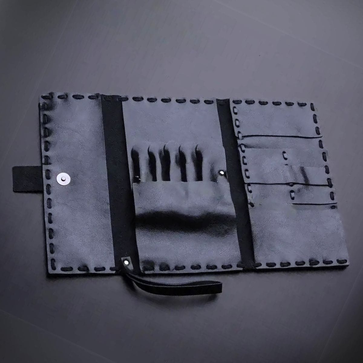 Pochette Heritage Tressée à Ciseaux en Cuir Juntetsu — 4 Poches