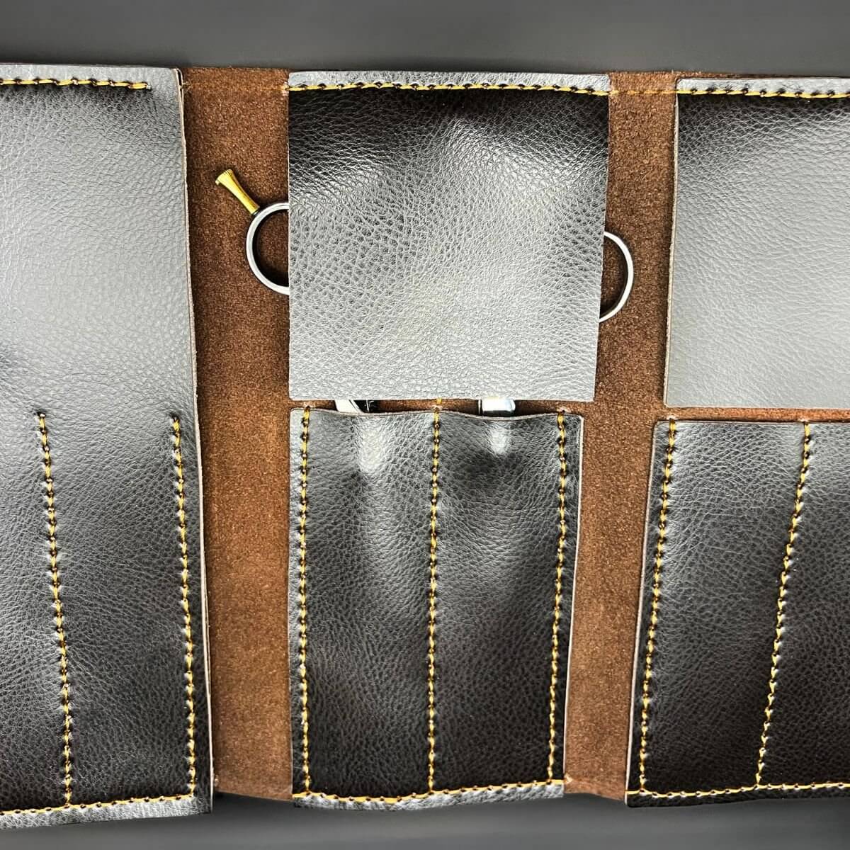 Pochette Pliable Sentinel à Ciseaux en Cuir Juntetsu — 8 Poches
