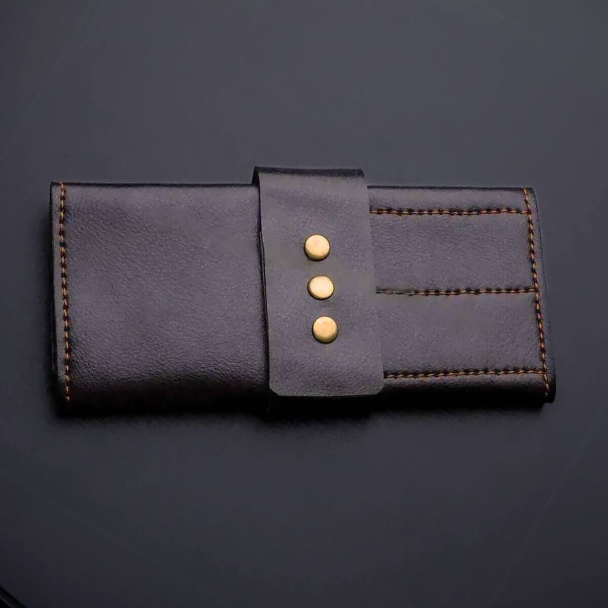 Pochette Pliable Sentinel à Ciseaux en Cuir Juntetsu — 8 Poches