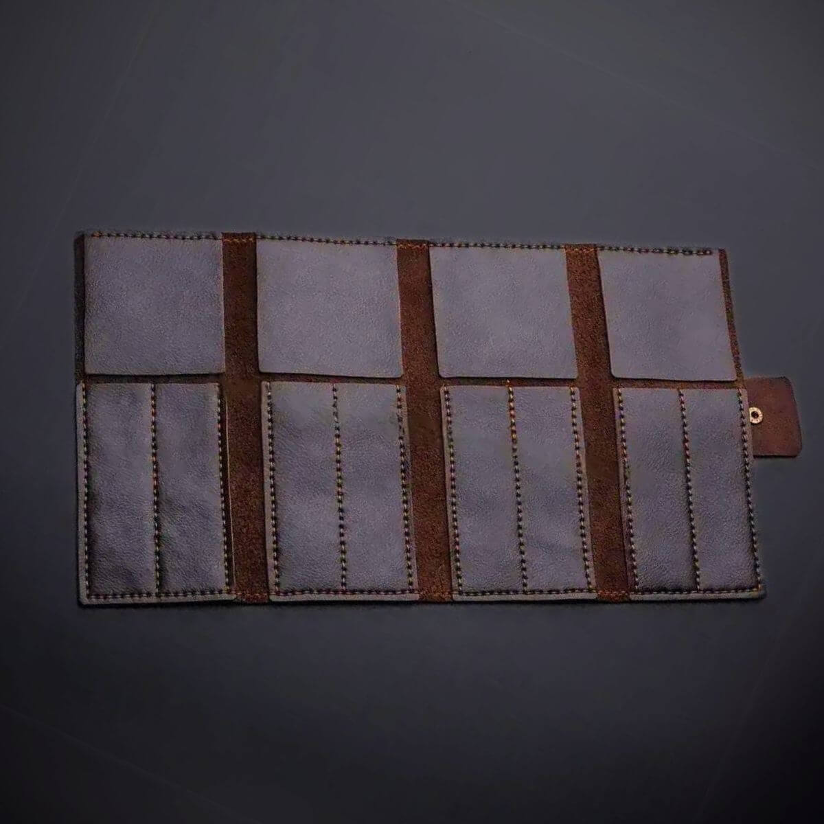Pochette Pliable Sentinel à Ciseaux en Cuir Juntetsu — 8 Poches