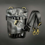 Holster Ceinture Shadow à Ciseaux en Cuir Noir Juntetsu — 5 Poches