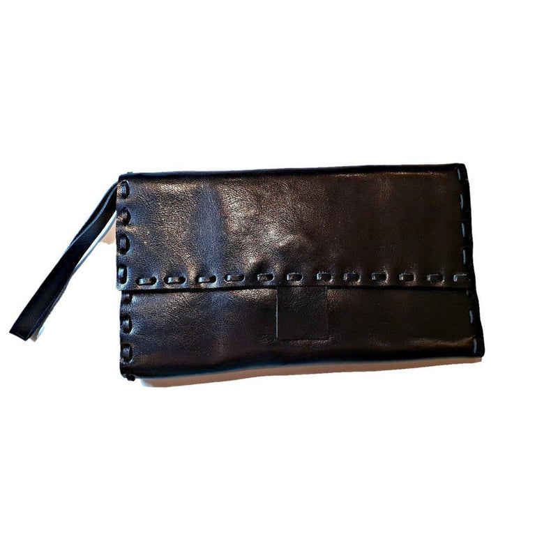 Pochette en cuir de vachette noir pour cinq paires de ciseaux