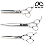 Coffret master 3 pièces Yasaka Barber, ciseaux de coupe et à effiler en acier au cobalt ATS-314