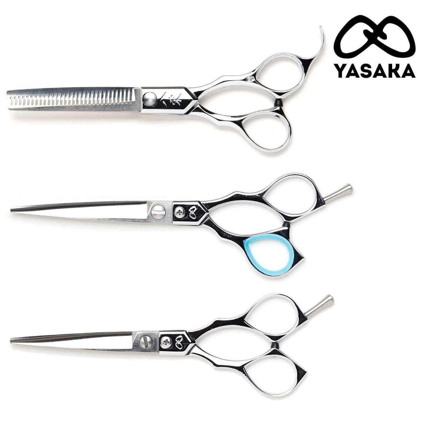Coffret 3 pièces Yasaka ciseaux de coupe et à effiler en acier au cobalt ATS-314