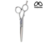 Ciseaux de coupe Yasaka pour gauchers en acier 440C à fil convexe