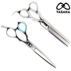 Ensemble Yasaka Offset ciseaux de coupe et à effiler en acier au cobalt ATS-314