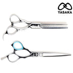 Ensemble Yasaka Offset ciseaux de coupe et à effiler en acier au cobalt ATS-314