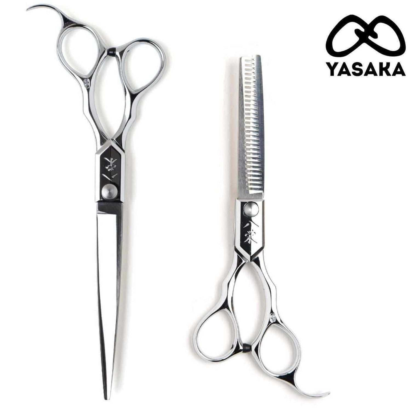 Ensemble professionnel de barbier Yasaka, ciseaux de coupe 7 pouces et à effiler en acier ATS-314