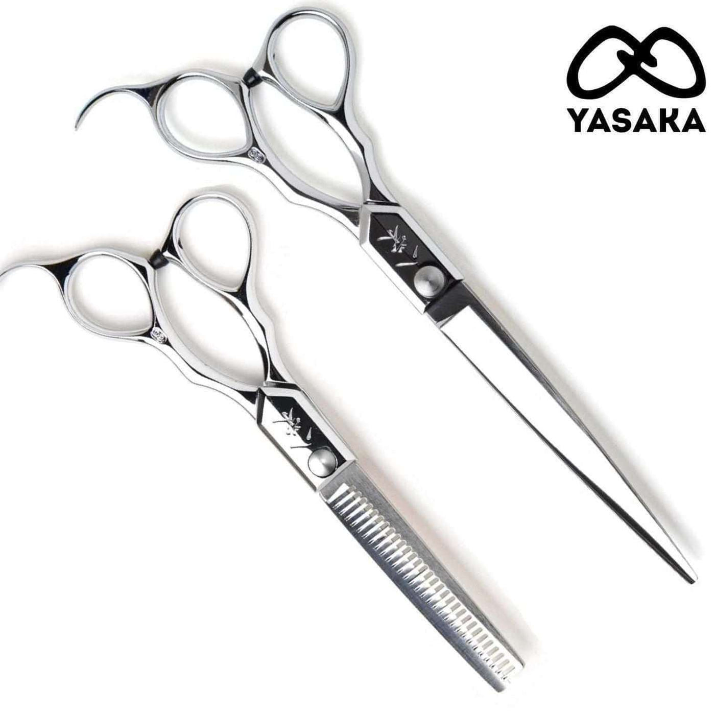 Ensemble professionnel de barbier Yasaka, ciseaux de coupe 7 pouces et à effiler en acier ATS-314