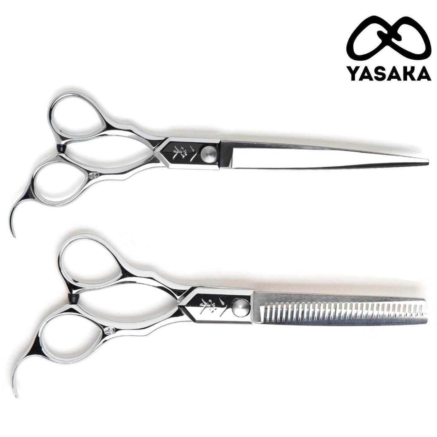 Ensemble professionnel de barbier Yasaka, ciseaux de coupe 7 pouces et à effiler en acier ATS-314