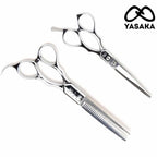 Ensemble Yasaka Traditional ciseaux de coupe et à effiler en acier au cobalt ATS-314